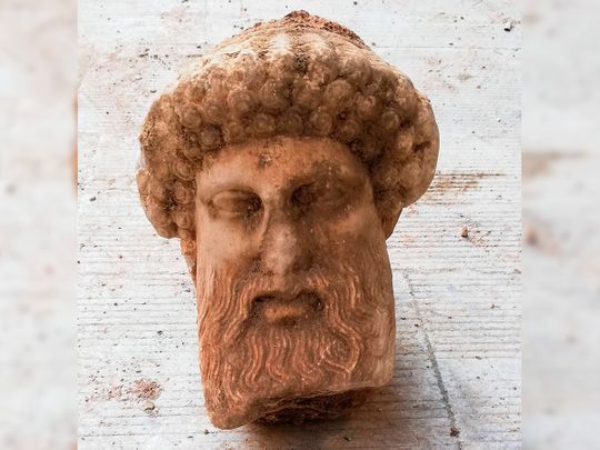 Ancient statue of Hermes dug up in Athens
