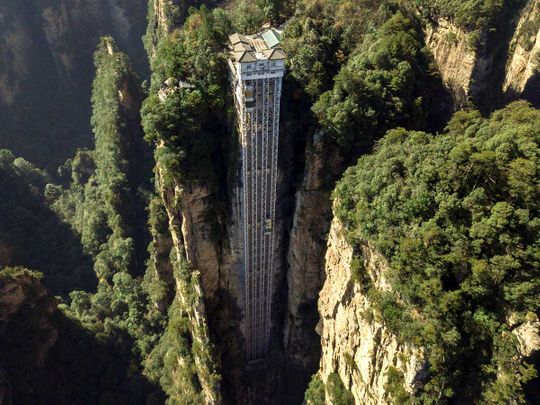 World’s highest lift zips tourists up China’s ‘Avatar’ cliff