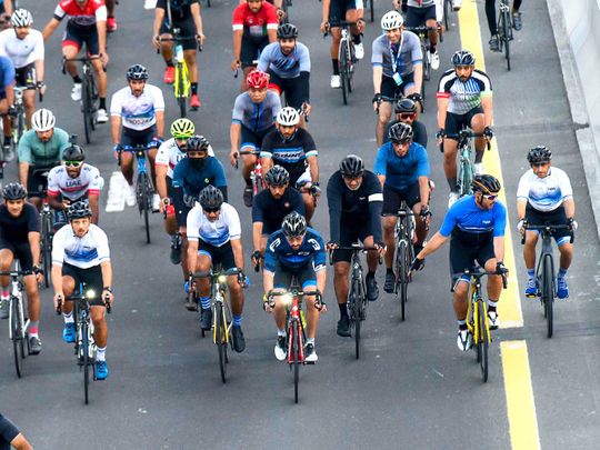 Dubai Ride: Sheikh Hamdan among riders who take over Sheikh Zayed Road