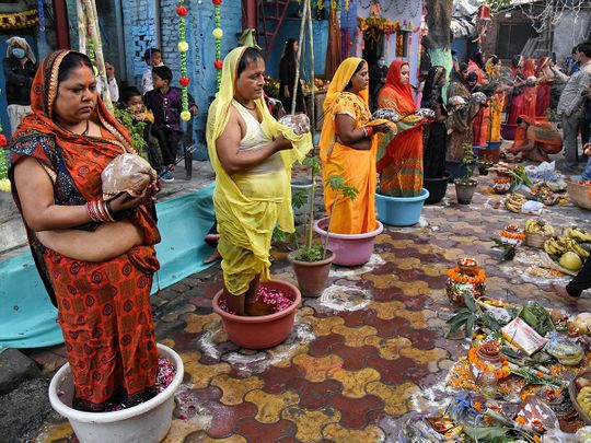 Muted Chatth Puja as devotees follow COVID-19 safety measures