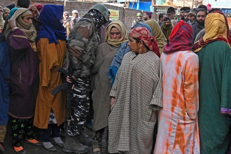 Kashmir people vote in local polls amid cold and security