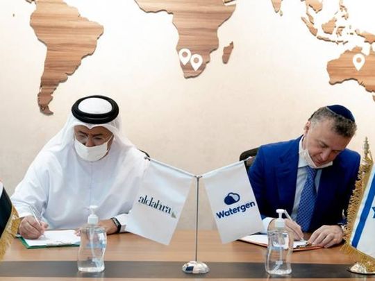 Al Dahra, Israel’s Watergen sign strategic partnership in water security