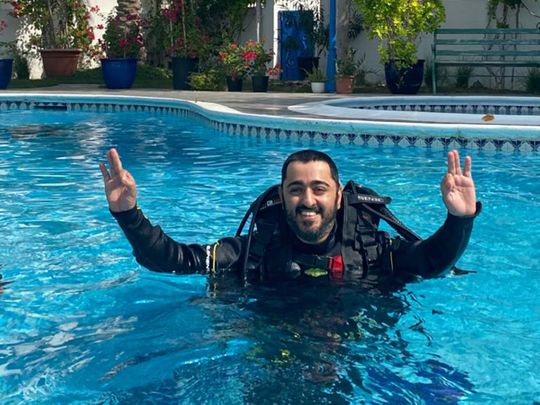 Dubai Police help man of determination realise his dream to learn diving