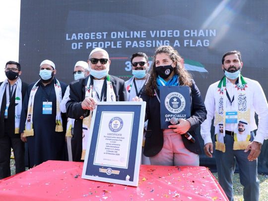Massive UAE flag video by Indian school in Sharjah sets Guinness record