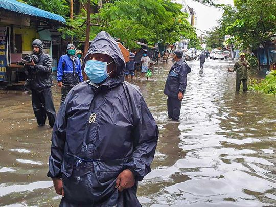 Cyclone Nivar tears down power lines, trees in India