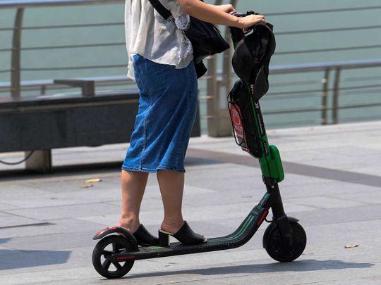 E-scooter rider caught driving against traffic dares Dubai Police