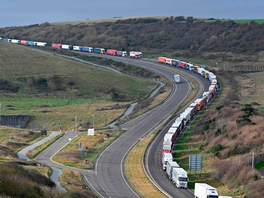 Long lorry queues at Dover port as UK readies for Brexit ‘no-deal’ chaos