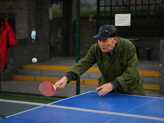 Beijing pensioners brave freezing winter for love of table tennis