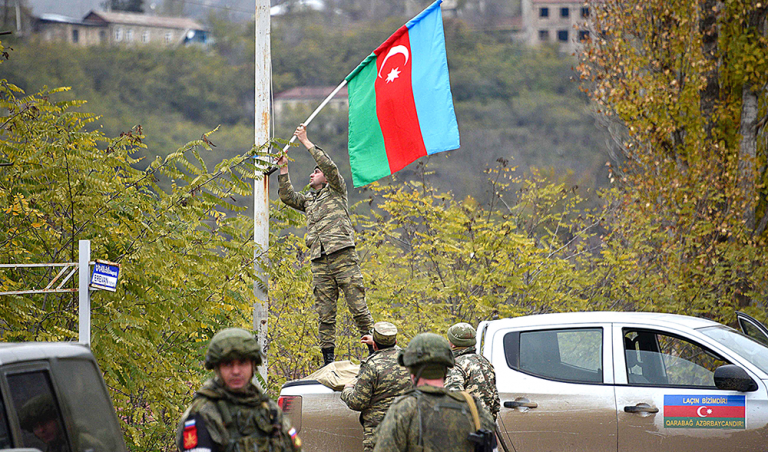 Azerbaijani forces raise flag in last district handed back by Armenia
