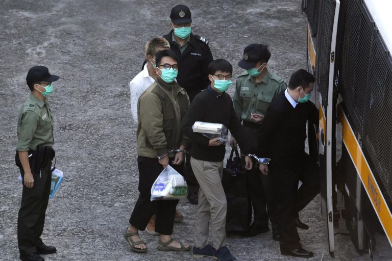 Joshua Wong and two fellow Hong Kong dissidents jailed for protests