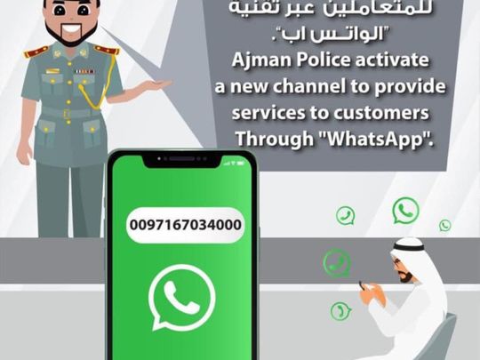 Ajman Police to provide services to public via WhatsApp