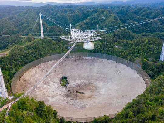 Smashed to pieces: Puerto Rico’s Arecibo telescope collapses