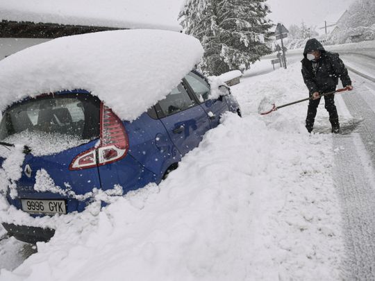 In Pictures: Deadly winter storm causes floods, avalanches in Europe