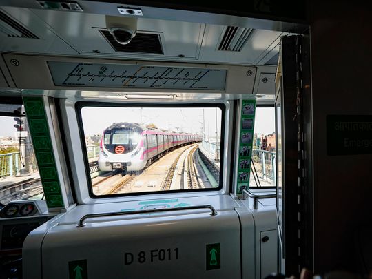 Photos: PM Modi inaugurates India’s first driverless train for Delhi Metro
