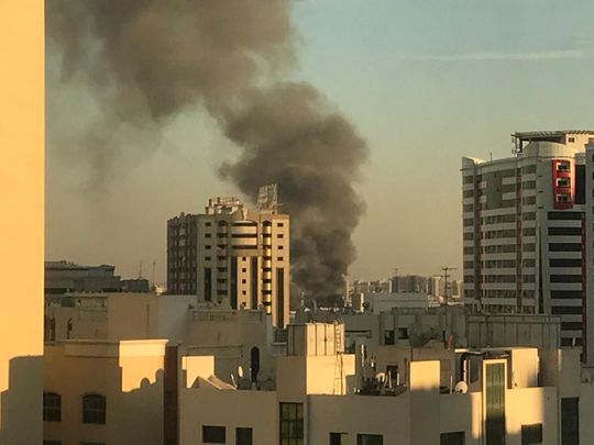 Video: Fire breaks out in Sharjah Industrial area