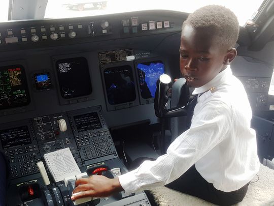 Seven-year-old boy who adores Elon Musk is sensation on Ugandan aviation scene