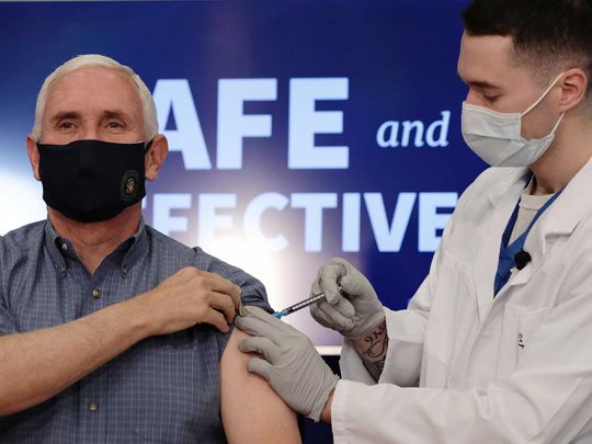 US Vice-President Mike Pence receives coronavirus vaccine on live television
