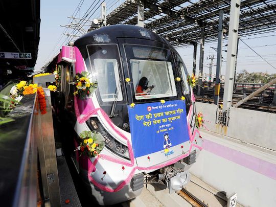 Modi inaugurates India’s first driverless train operations on Delhi Metro’s Magenta Line