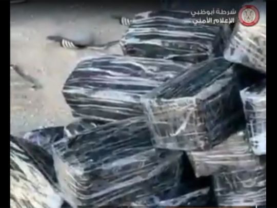Watch: Abu Dhabi Police arrest trio with 380kg of narcotics