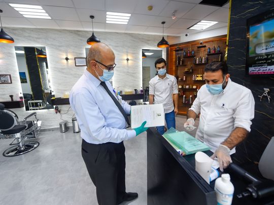 COVID-19: Look — Sharjah Municipality inspectors visit salons to check on hygiene