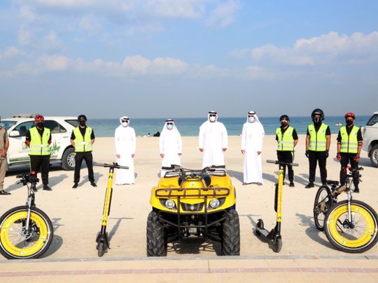 Sharjah Municipality launches electric patrol bikes at corniche