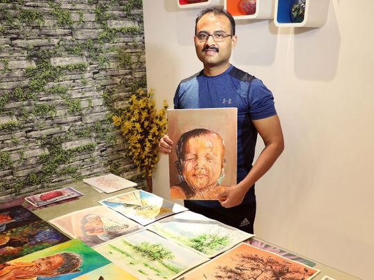 Dubai doctor picks up brush to beat COVID-19 fear and paints 100 portraits