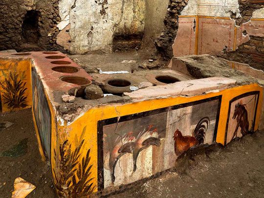 Well preserved ‘fast food’ bar unearthed in Pompeii