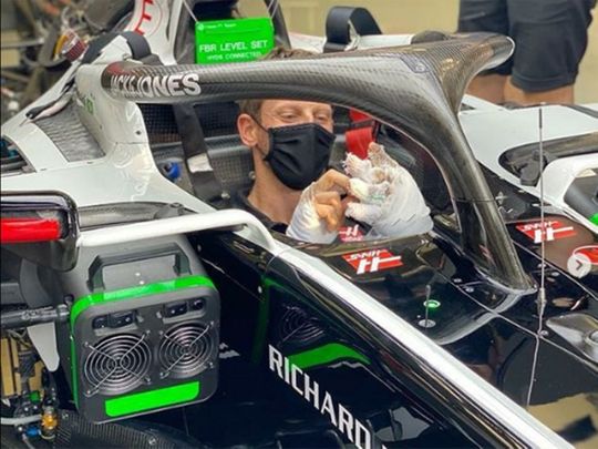 Formula One: Romain Grosjean back behind wheel of Haas car after surviving fireball crash in Bahrain