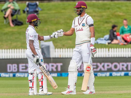 Cricket: New Zealand’s push for first-Test win stalled by West Indies’ pair