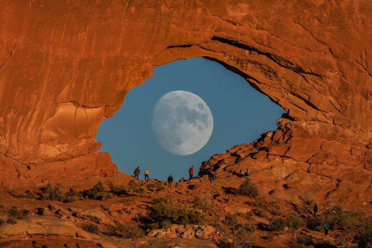 Who’s Watching Who? The Moon Forms A Massive Eye Peering Out Over Utah