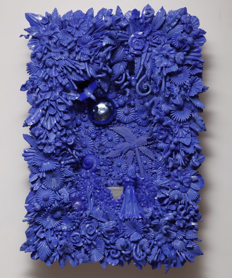 Teeming with Flourishes, Narrative Sculptures by Amber Cowan Revitalize Vintage Pressed Glass