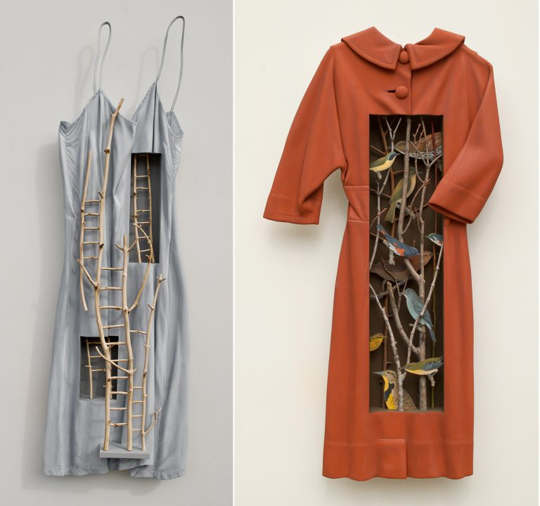 Natural Elements Emerge from Vintage Garments in Trompe L’oeil Sculptures by Artist Ron Isaacs