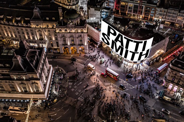 Ring in the New Year with Patti Smith performance on Piccadilly Lights screen