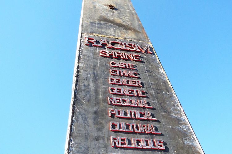 Apache artist Bob Haozous explains why he made a shrine to racism