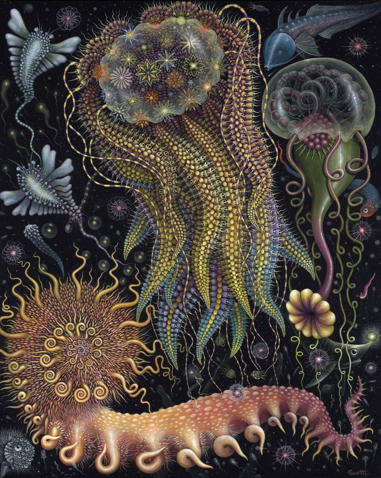 Mysterious Marine Ecosystems Populate Rich Paintings by Robert Steven Connett