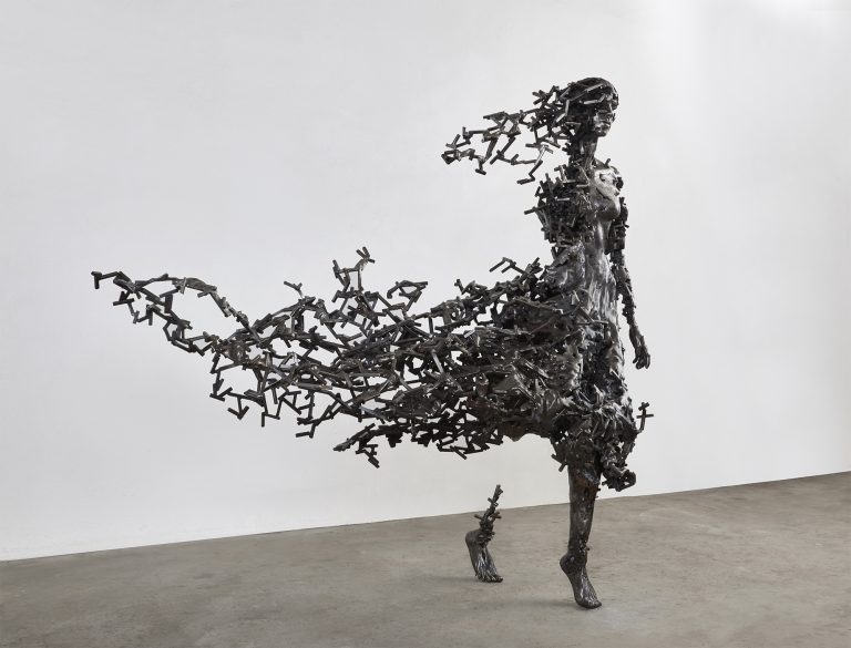Fragmented Garments and Body Parts Drift Away From Steel Sculptures by Regardt Van Der Meulen