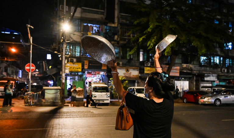 Pot shots: Myanmar’s nonviolent message to army ‘bullies’