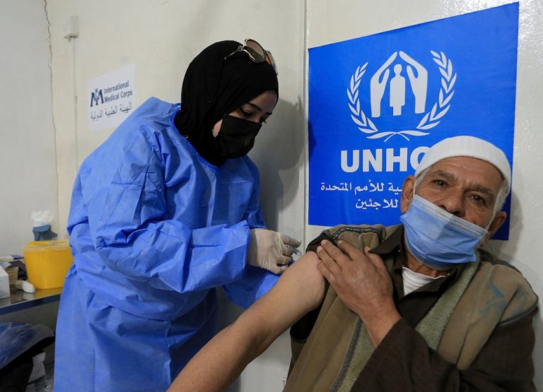 Jordan starts ‘world first’ COVID vaccinations in refugee camp