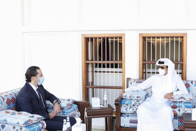Qatar’s emir meets Lebanese PM-designate Saad Hariri