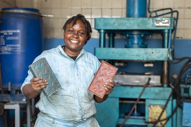 A Nairobi Entrepreneur Is Recycling Plastic Waste into Bricks That Are More Durable Than Concrete