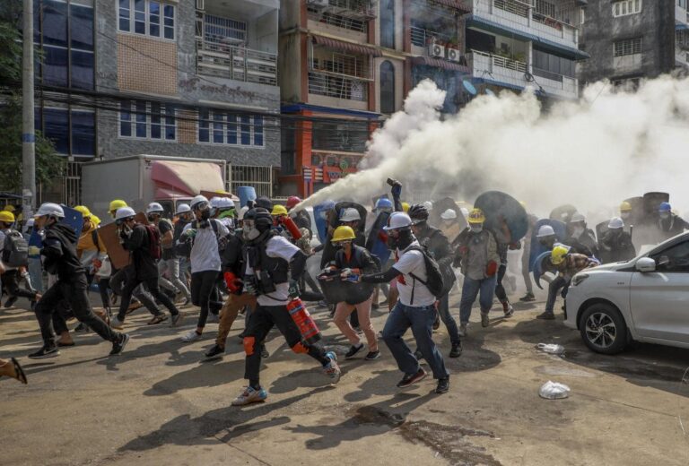 Protests, tear gas in Myanmar after UN envoy urges action