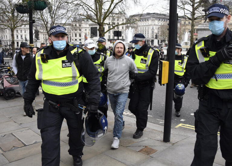 UK police arrest 36 at anti-lockdown protests
