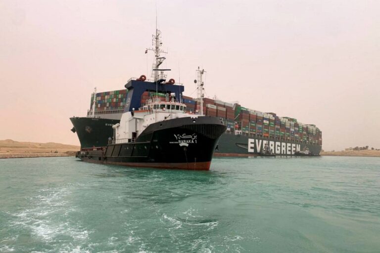 Owner of ship stuck in Egypt’s Suez Canal offers apology
