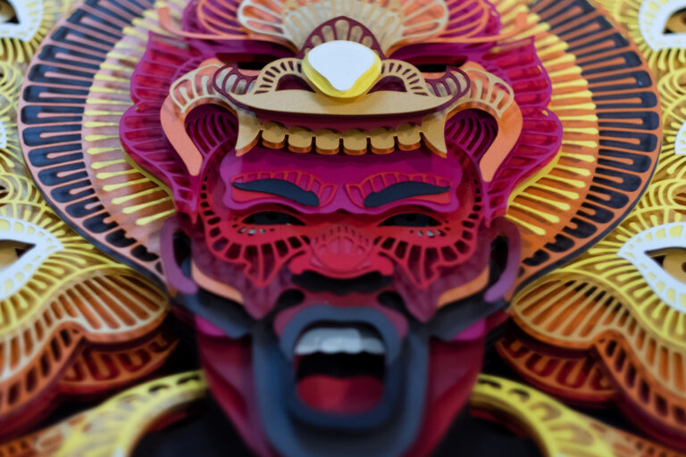 Evoking Fire and Air, Intricate Paper Masks by Artist Patrick Cabral Honor Filipino Culture