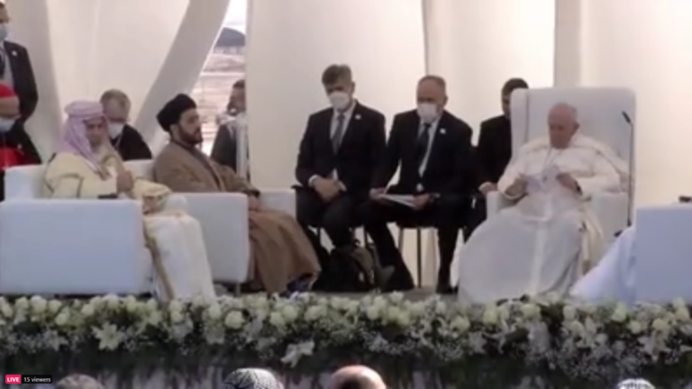 LIVE: Pope Francis meets Grand Ayatollah Ali Al-Sistani on day two of Iraq visit