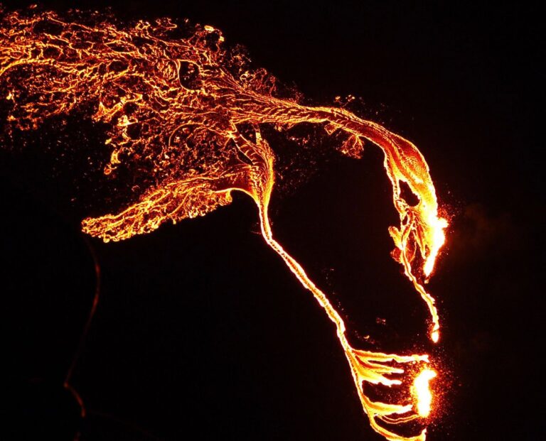 Icelandic volcano erupts, lighting up night sky near Reykjavik