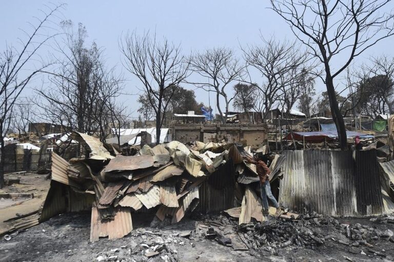 Fire kills 3 in market near Rohingya camp in Bangladesh