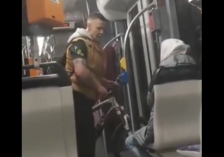 German held after racist attack on Syrian caught on video