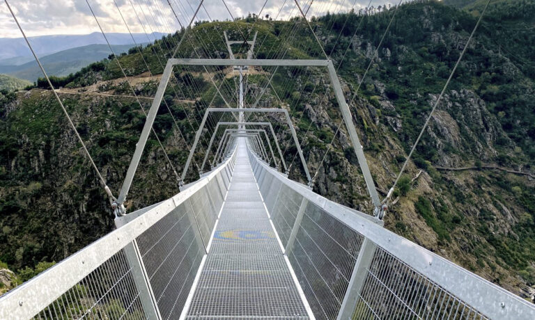 The World’s Longest Pedestrian Suspension Bridge Stretches Across the Paiva River Gorge in Portugal