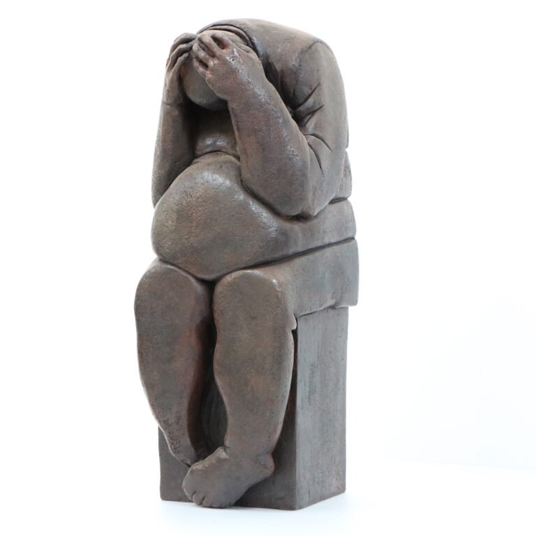 Figures Experience Constraint and Confinement in Bronze Sculptures by Khaled DAWWA